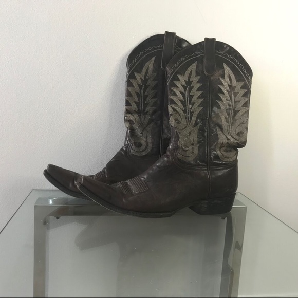 Authentic Vintage Mexican Leather Cowboy Boots - Picture 4 of 7